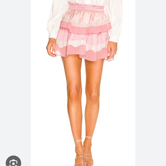 Loveshackfancy Fia Mini Colorblock Skirt - Picture 1 of 6